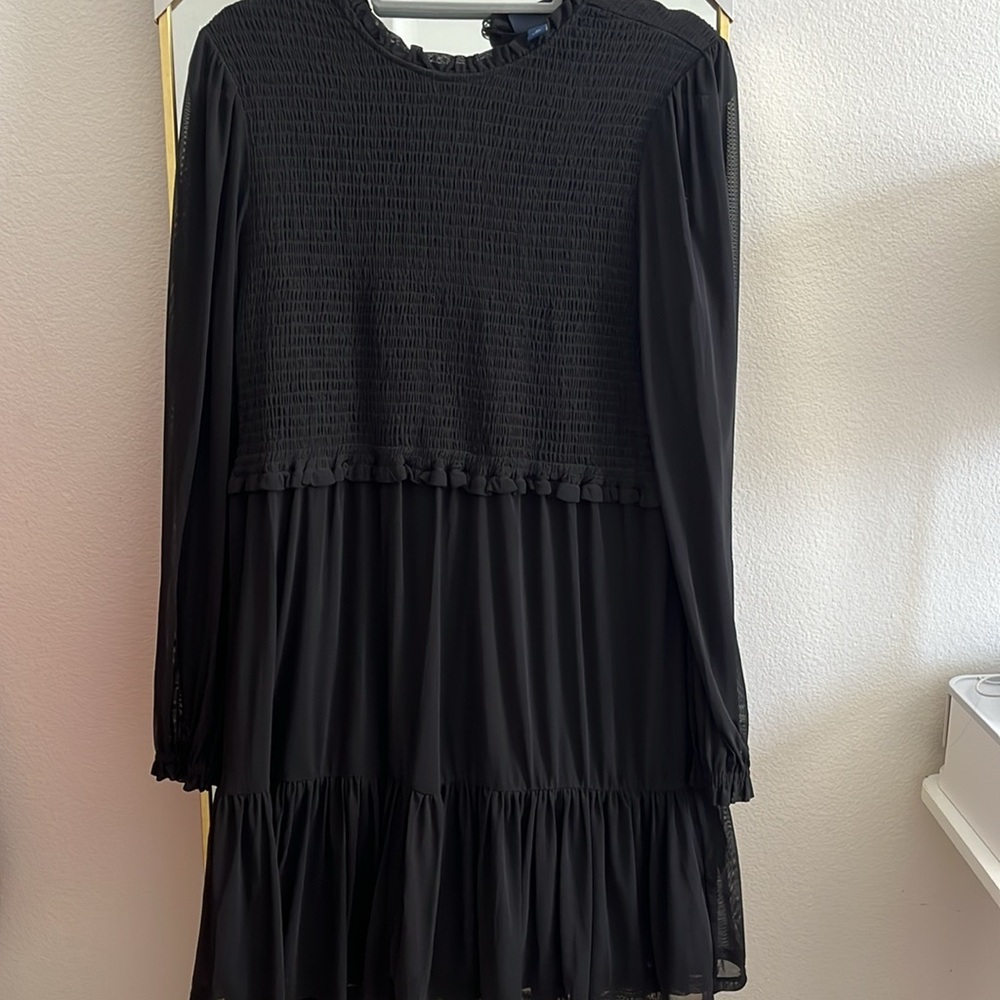 Black midi dress
